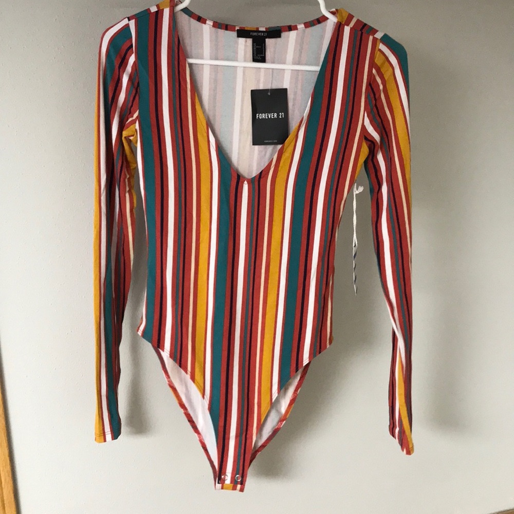 Striped bodysuit